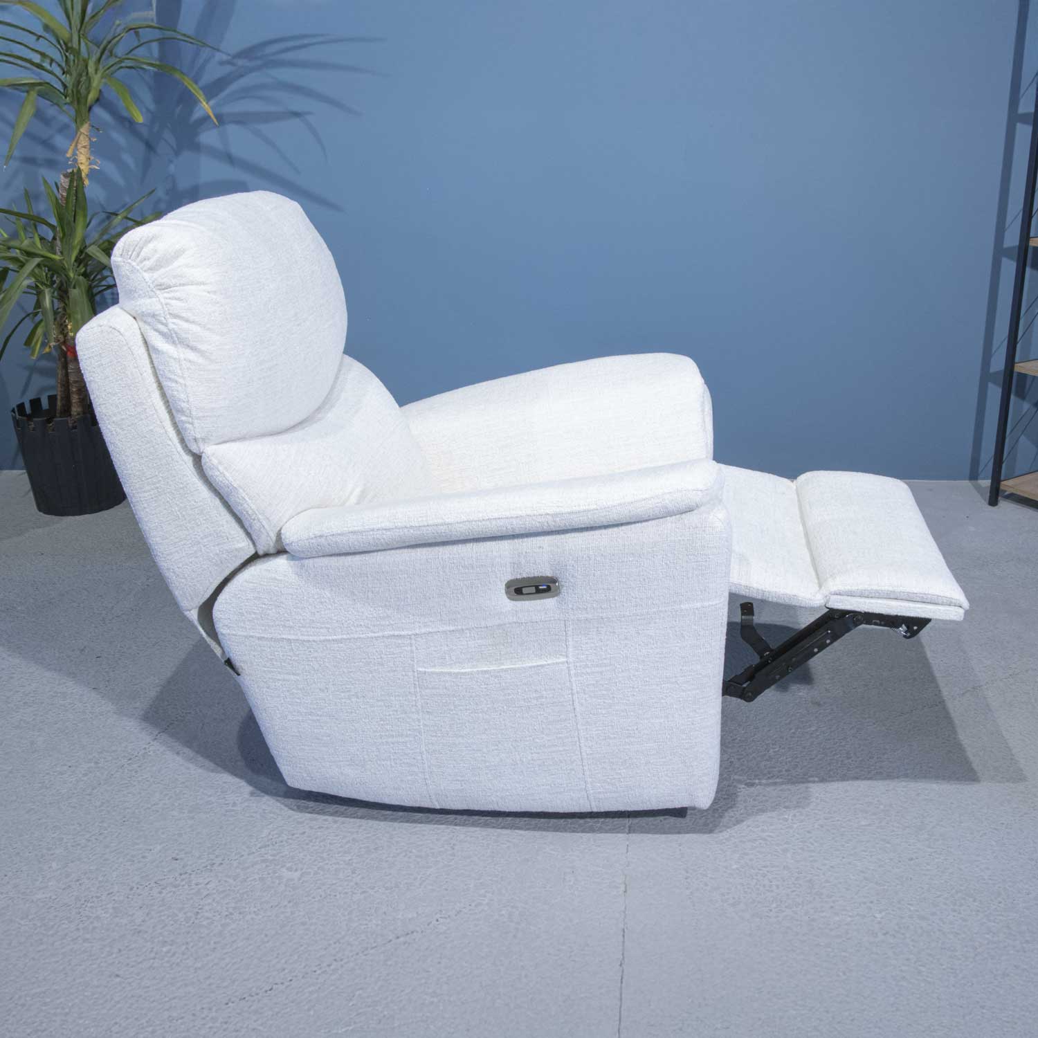 M-seat 6022 Elektrikli USB ve Type-C Şarj Girişli Baba Koltuğu - Beyaz - Görsel 5