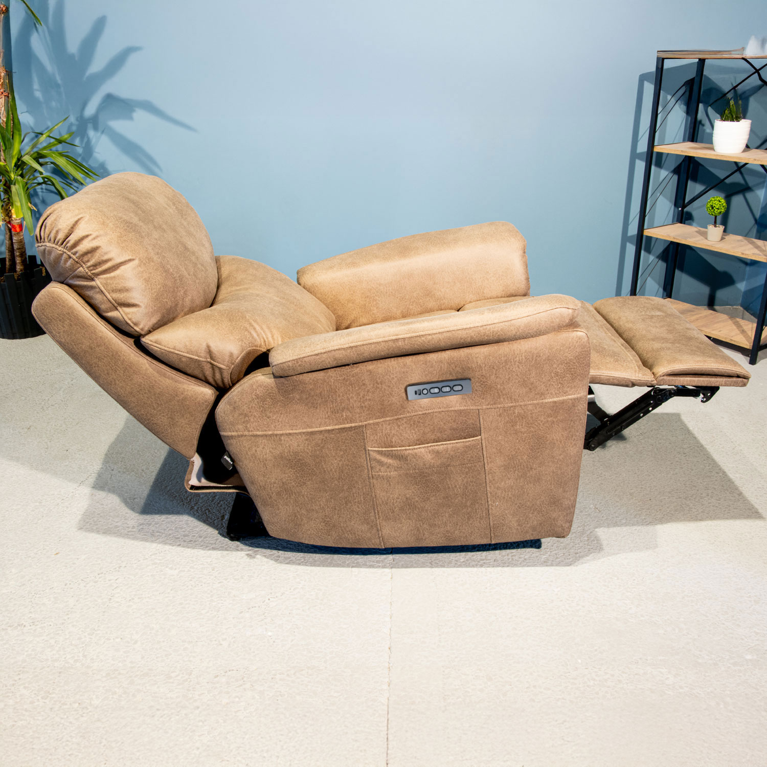 M-seat Comfort Elk. Bel Boyun Ayarlı Sallanan Dönen USB & Type-C Girişli Baba (TV) Koltuğu - Görsel 5